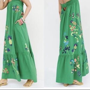 Rare Anthropologie Maxi carribean dress 💚